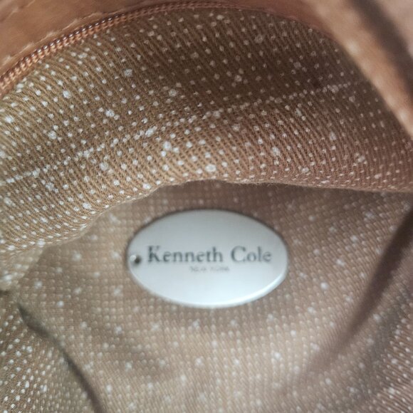 Kenneth Cole Leather Crossbody Bag Brown 12 X 10 inches - Picture 8 of 13